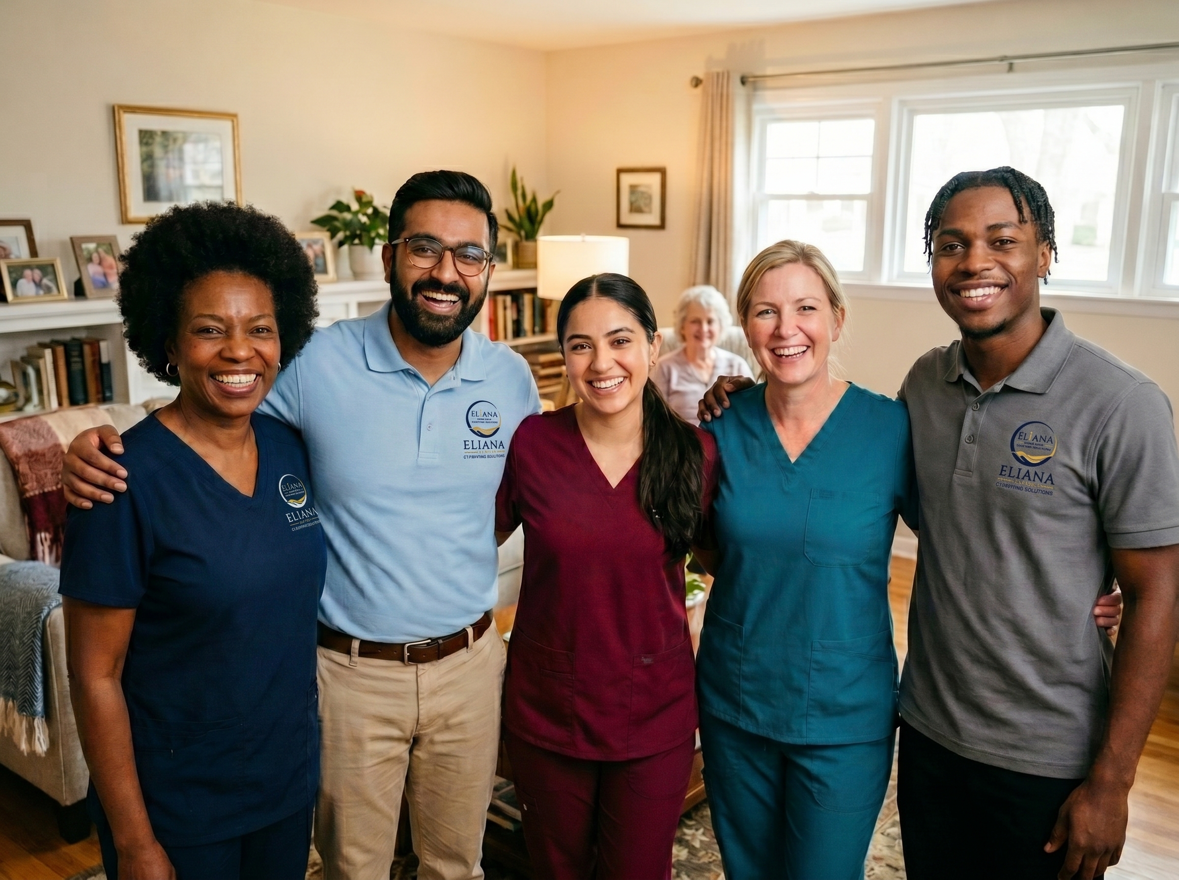 Healthcare professional smiling